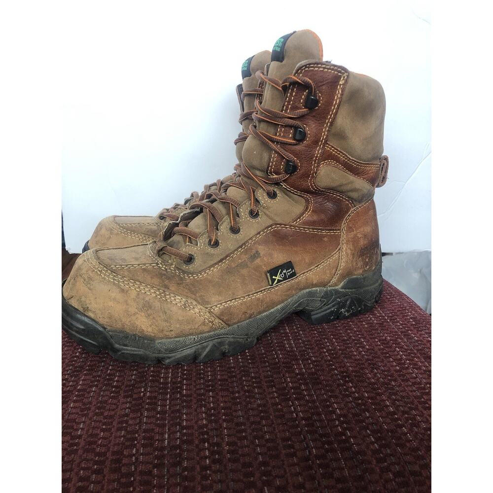 hytest steel toe work boots Men’s Size 9.5
